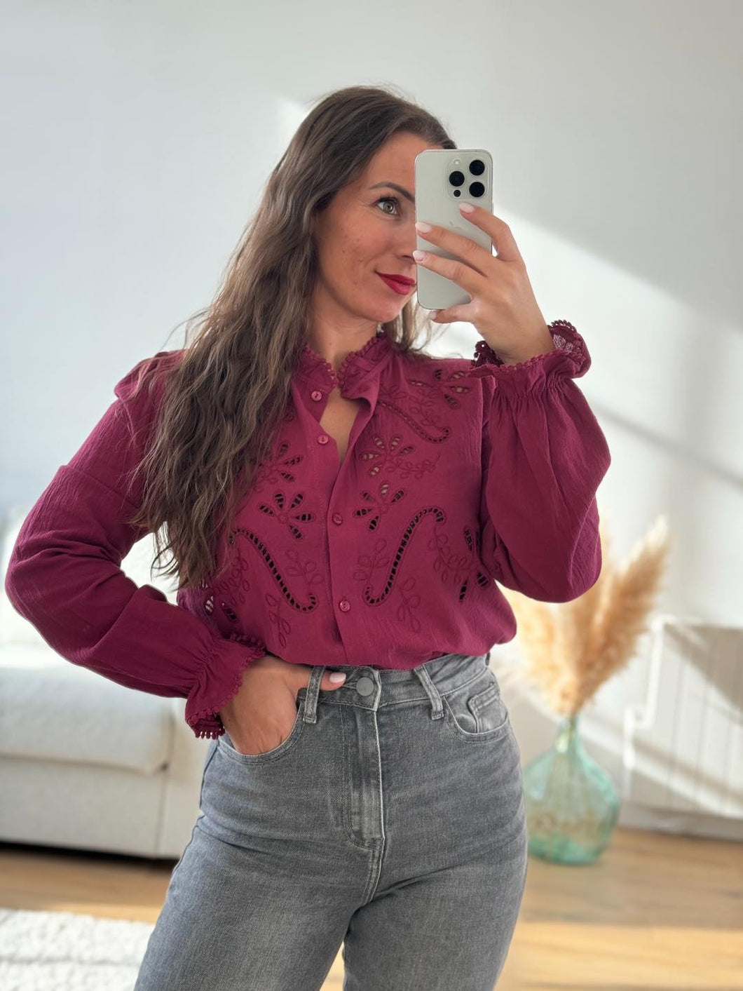 Blouse bordeaux