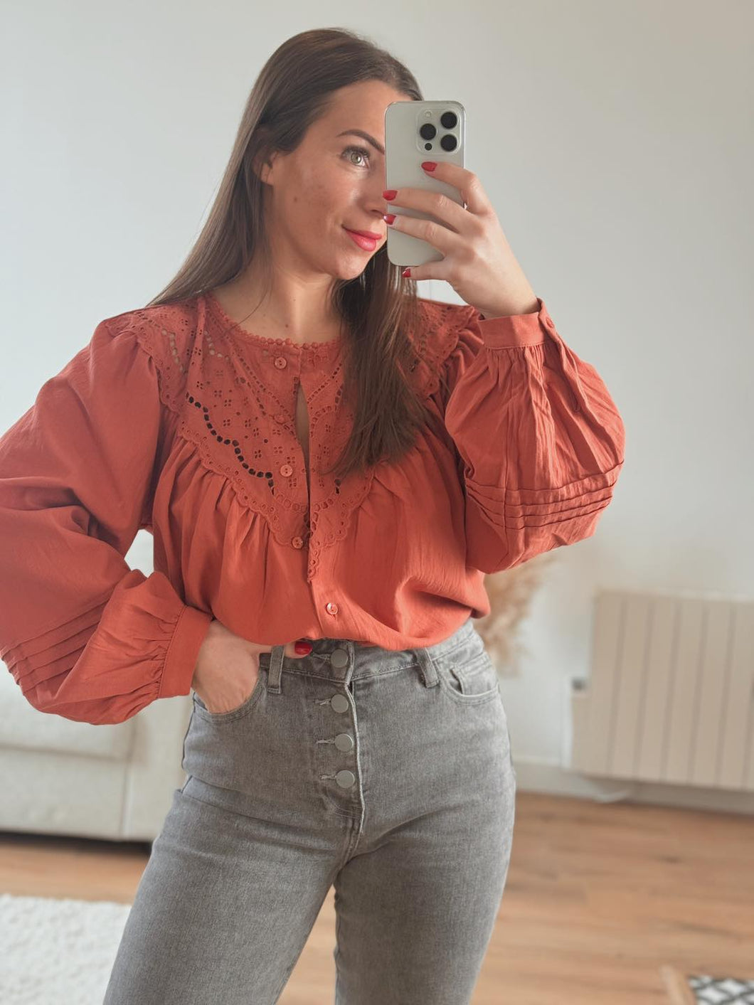 Blouse terracota