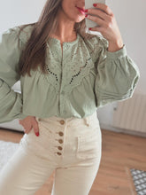 Charger l&#39;image dans la galerie, Blouse vert d&#39;eau
