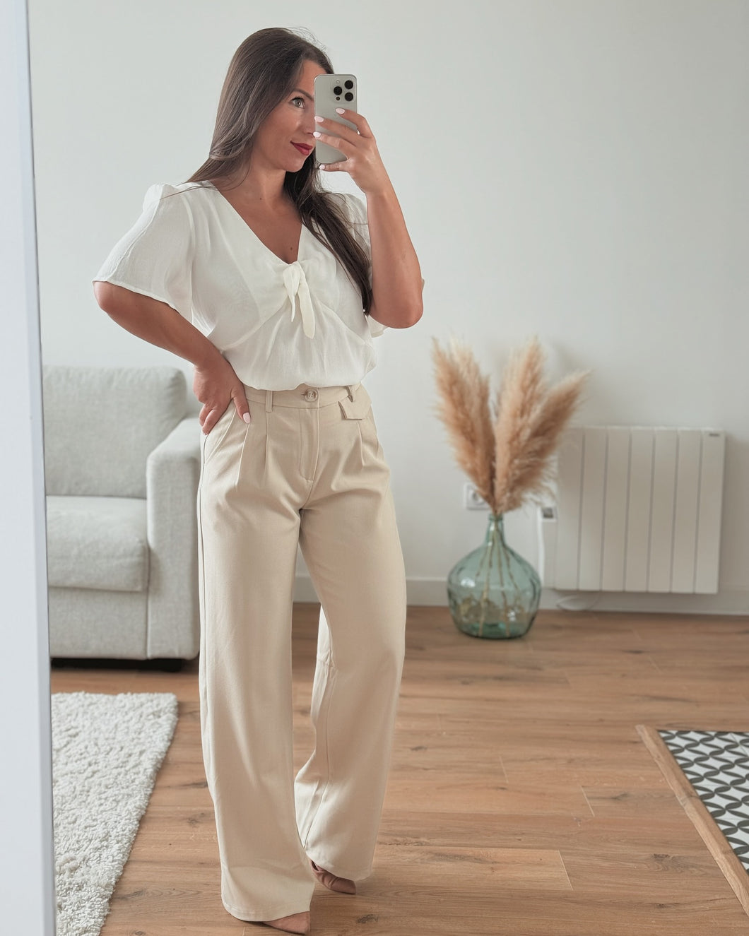 Pantalon beige fluide