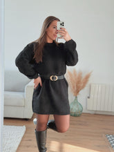 Charger l'image dans la galerie, Robe pull avec foulard intégré
