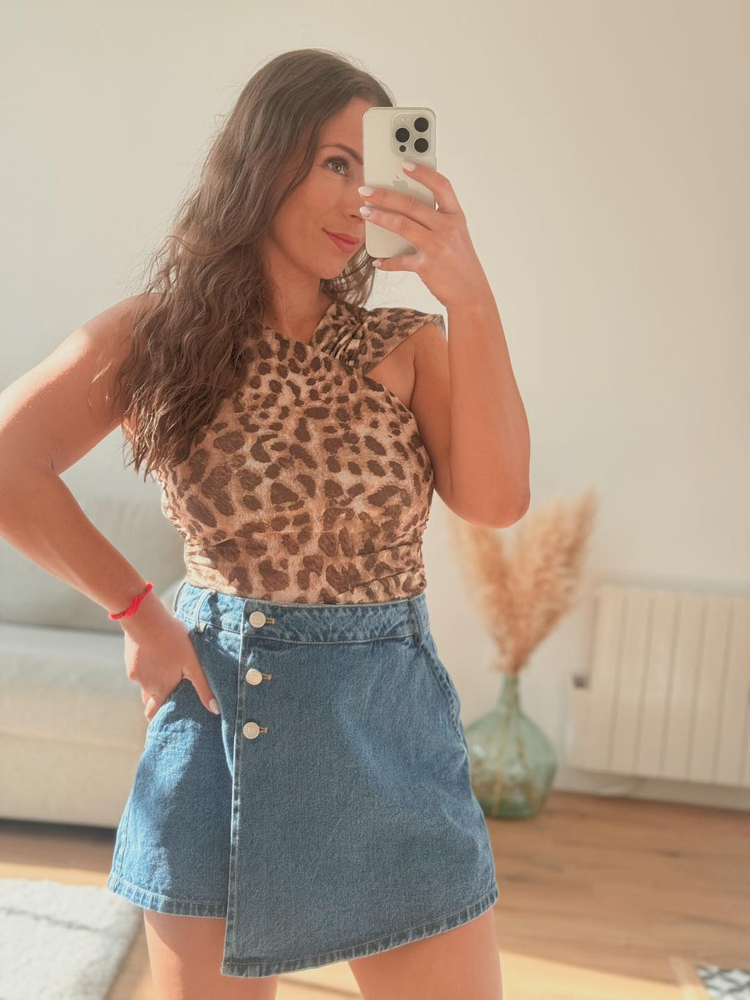 Jupe short en jean
