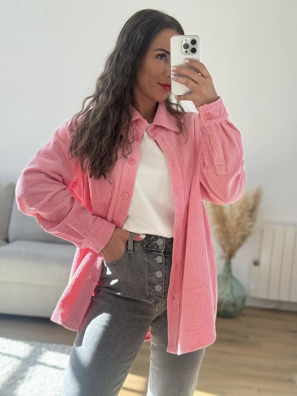 Sur chemise rose